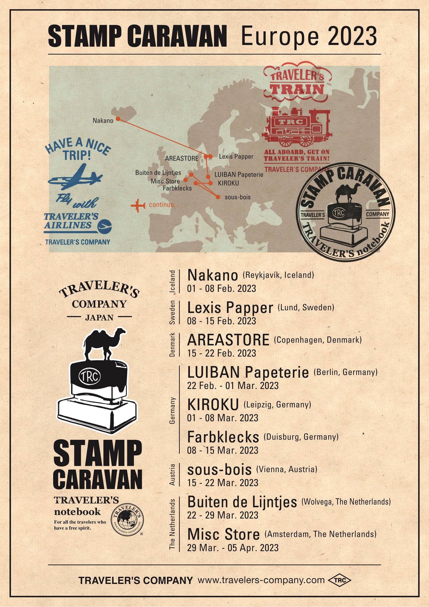 TRC Stamp Caravan at Misc-store Amsterdam