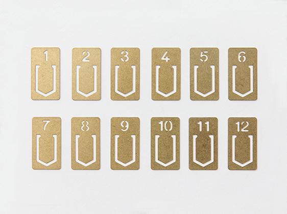 Traveler's Brass Template Bookmark - Number