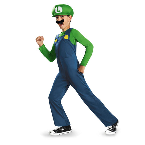 Luigi Classic Costume for Boys, Super Mario Bros.