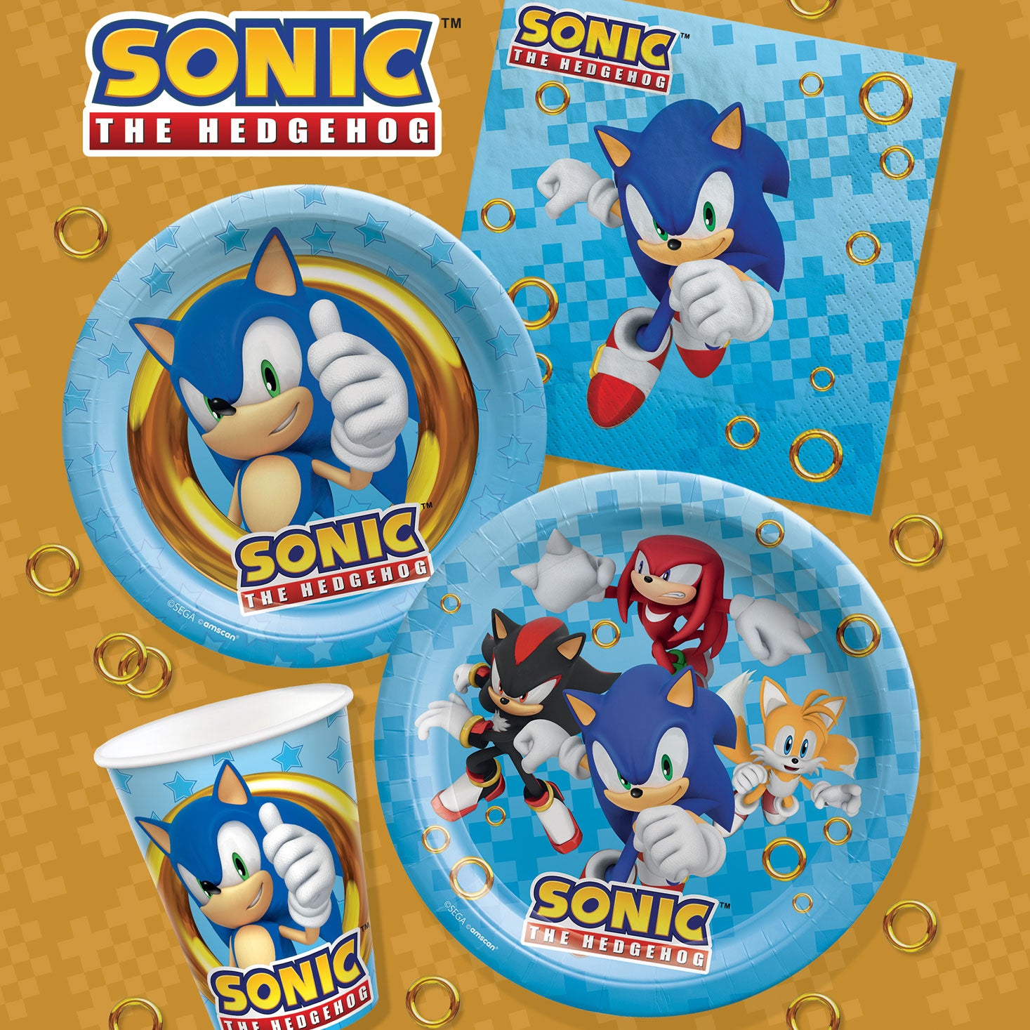 Sonic birthday tableware ideas