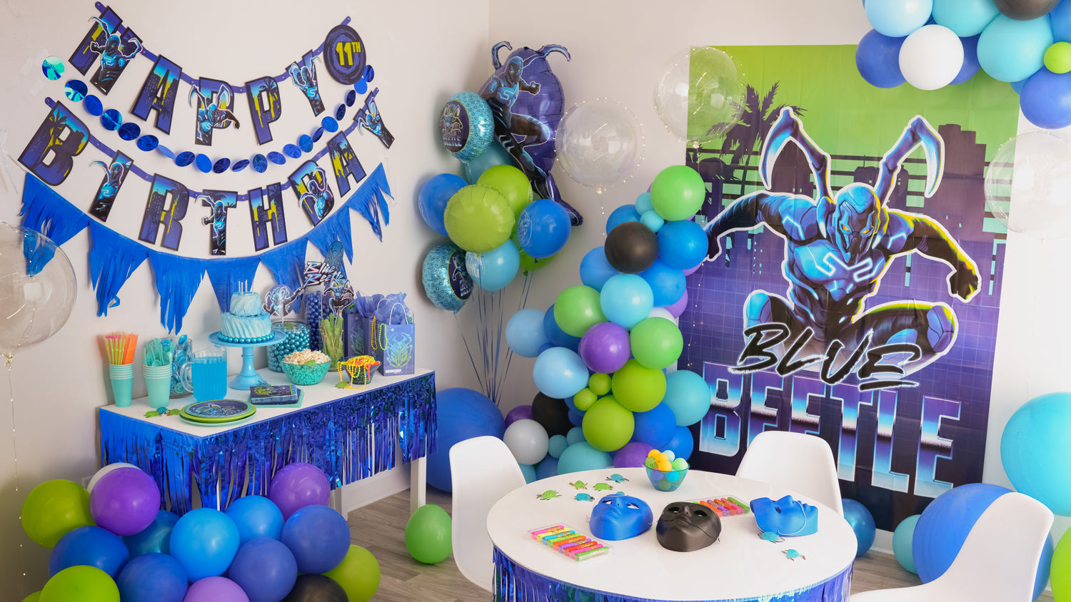 Blue Beetle Birthday Decor