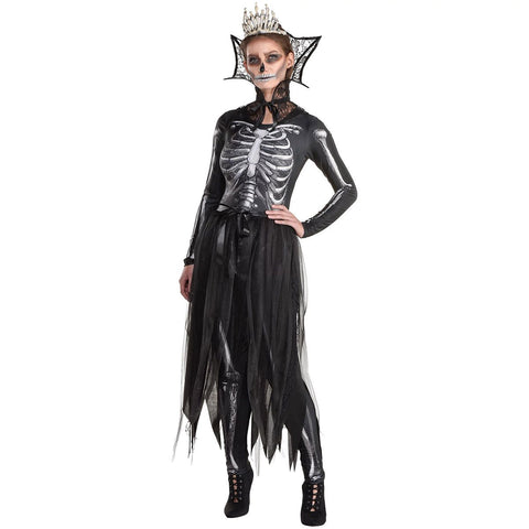 Gothic Skeleton Queen Costume for Women