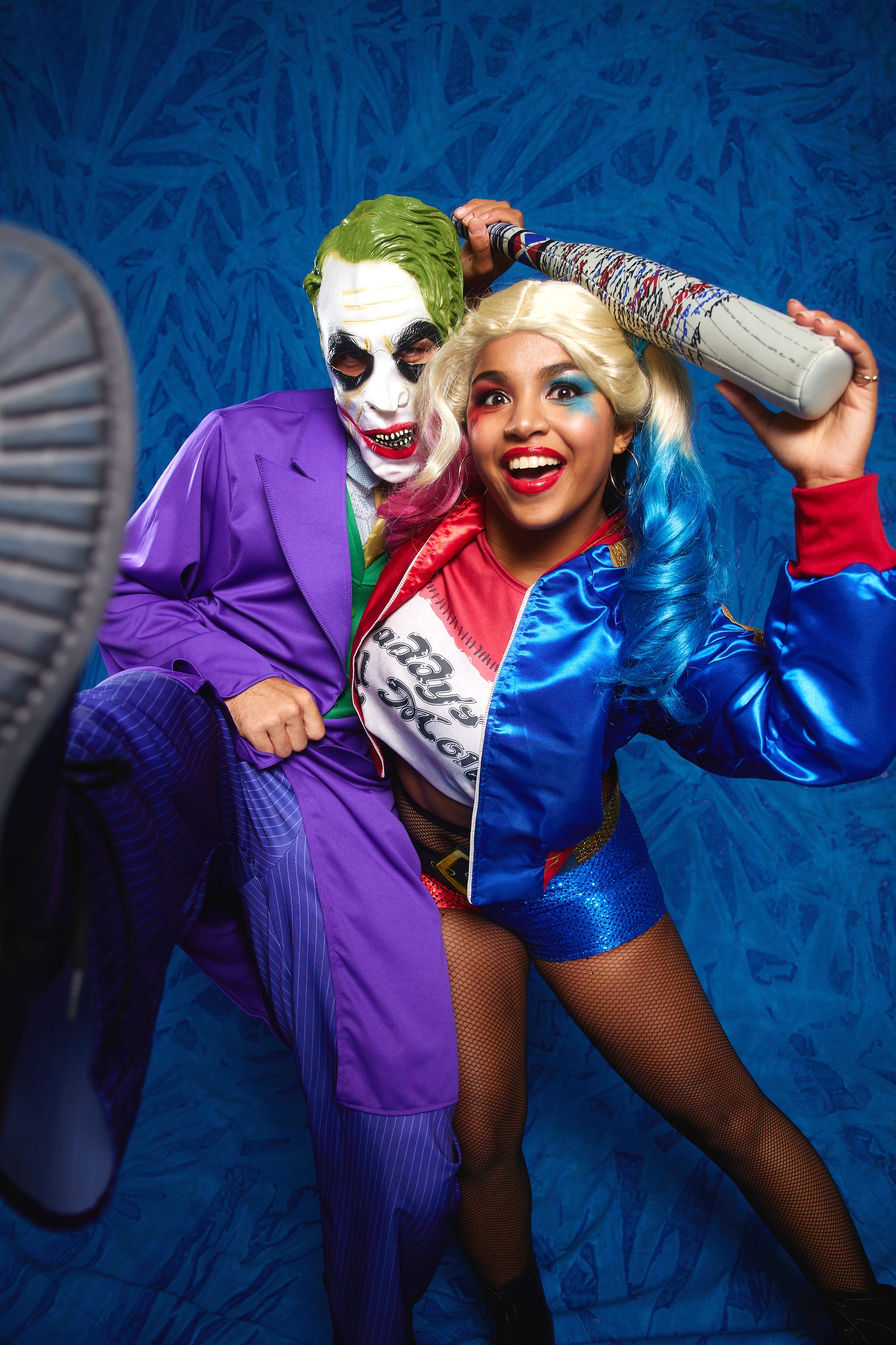 The Joker and Harley Quinn Halloween couple costumes