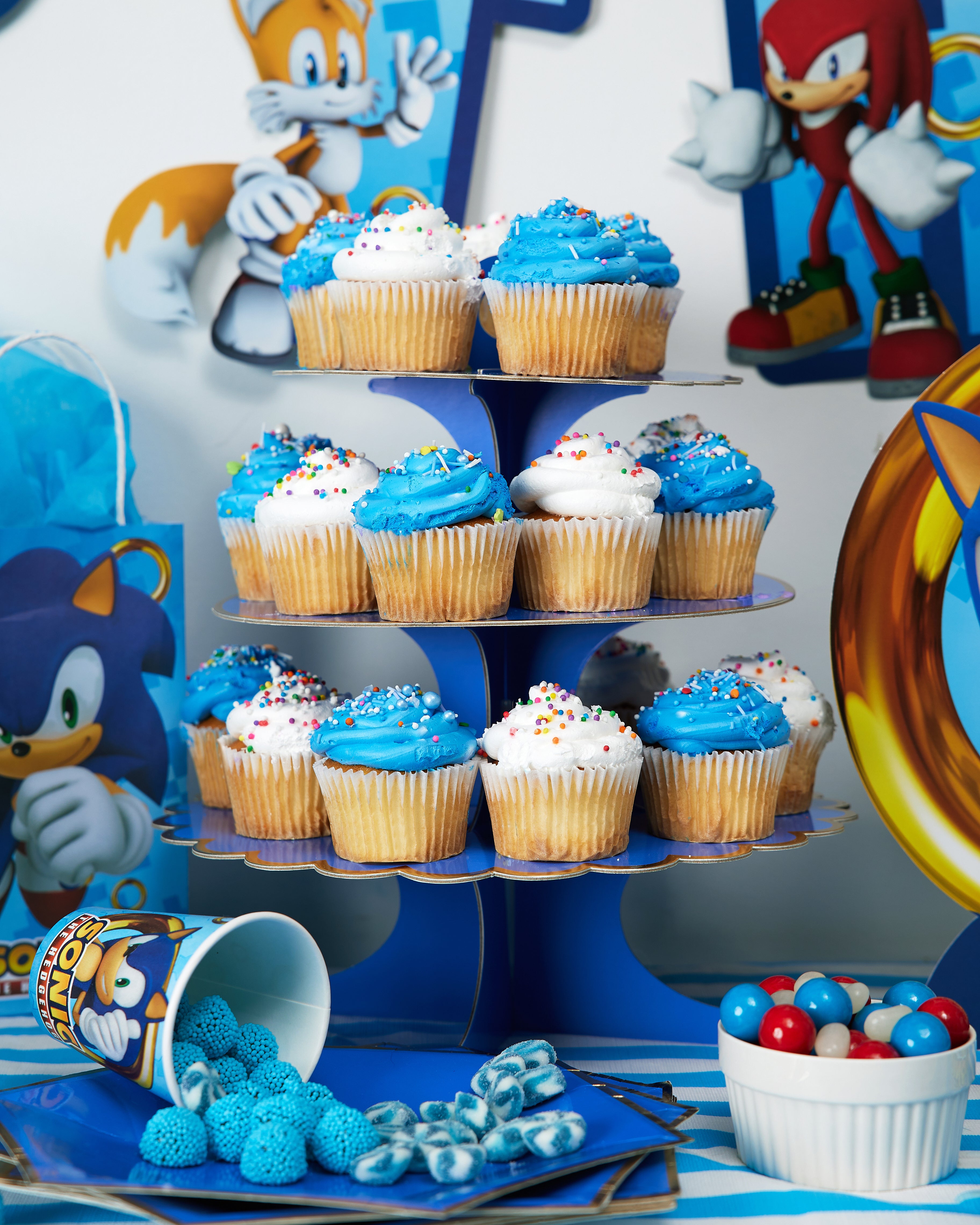 Decoration Sonic Anniversaire, Sonic Party Decoration Supplies