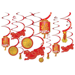 GUIRLANDE FANION NOUVEL AN 2024 CHINOIS : décoration et accessoires pas  cher pour organiser une soirée à thème.