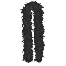 Happy Feather Boa en plumes de dinde pour femme - Accessoire de costume  pour fête, danse, décoration de vacances - 1,8 m - 80 g, BLANC