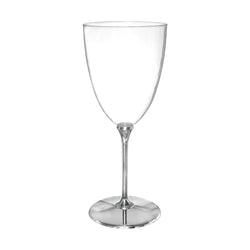 Premium Quality Clear Crystal Plastic Wine Glasses, 8 oz, 20 Count