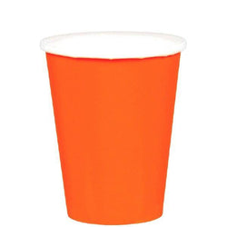 Amscan Big Party Pack Plastic Cups, 50 Count (Pack Of 1), Orange Peel