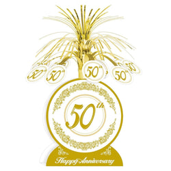 Sachet de 5 ballons anniversaire 50 ans brillant, 13 pouces