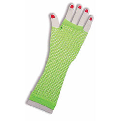 Neon Pink Short Fishnet Gloves 