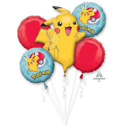 Fournitures de fête d'anniversaire Pokemon, décoration de gâteau, thème  Pikachu, ballon, bannière, support de gâteau