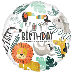 GOLDNICE Vaisselle Anniversaire Jungle Animaux, Assiette Anniversaire  Jungle Safari Thème Party, Fournitures Fête d'anniversaire avec Ballon pour