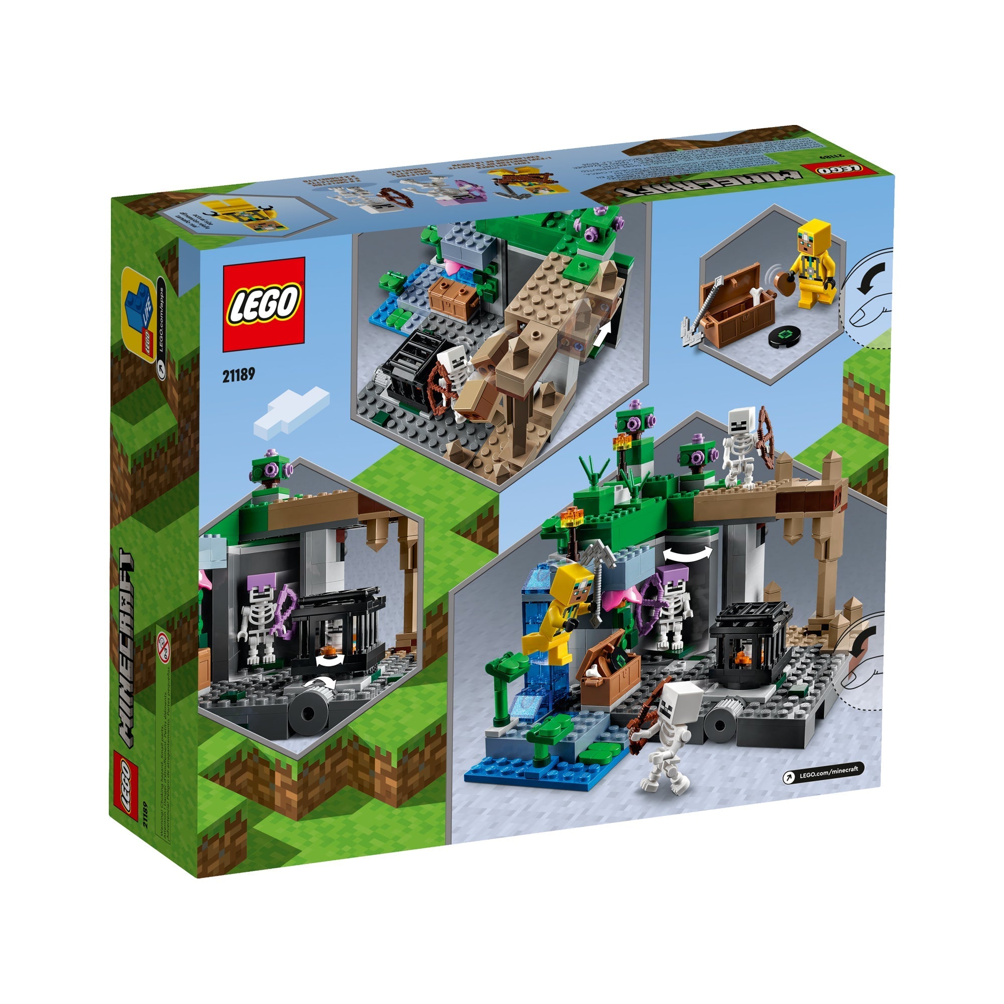 LEGO Minecraft The Skeleton Dungeon, 21189, Ages 8+, 364 Pieces – Party ...