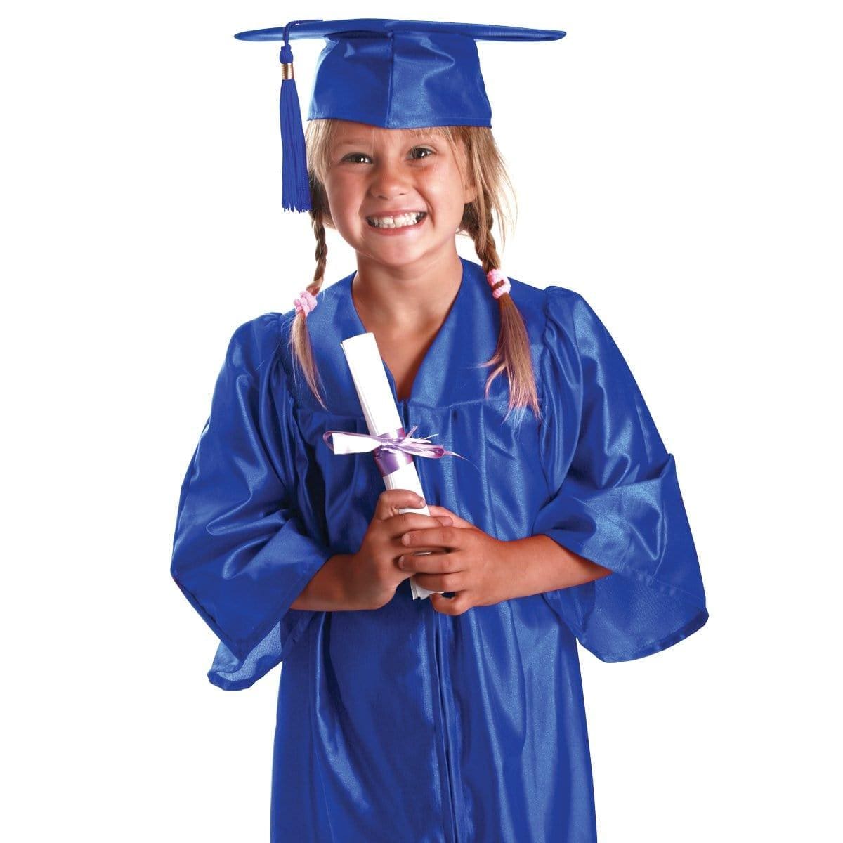 Blue Graduation Gown with Hat for Kids | Party Expert