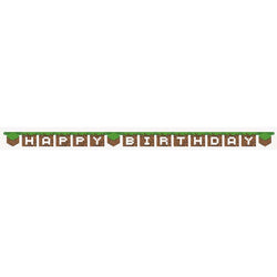 Décoration de fête d’anniversaire Minecraft, faveurs et fournitures de fête  à thème de jeu Pixel, comprend des ballons, une bannière, des garnitures