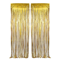 Matte Gold Fringe Curtain | The Party Darling