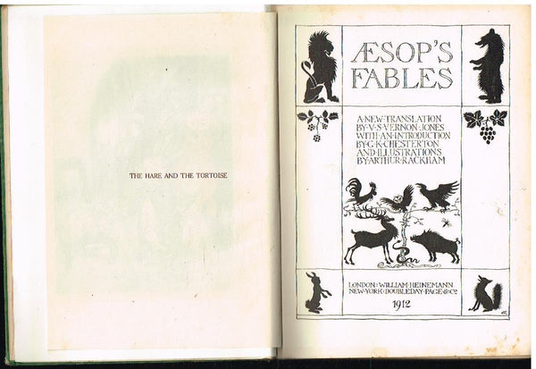 Aesops Fables Illustrated By Arthur Rackham 1912 Ontheroadbooks 