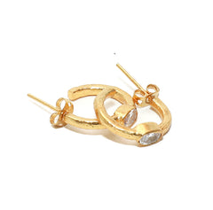Boucles d'oreilles mini créoles dorées pour femmes