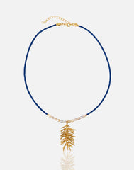 Women's Beaded Lapis pearl and gold Necklace at RM kandy