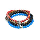Premium Mens Stackable Beaded Bracelets in onyx stabliized red turquoise blue jade black onyx for Men at RM KANDY