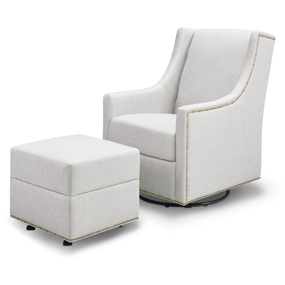 swivel glider with gliding ottoman