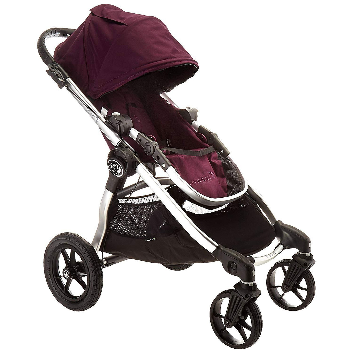 city select double stroller silver