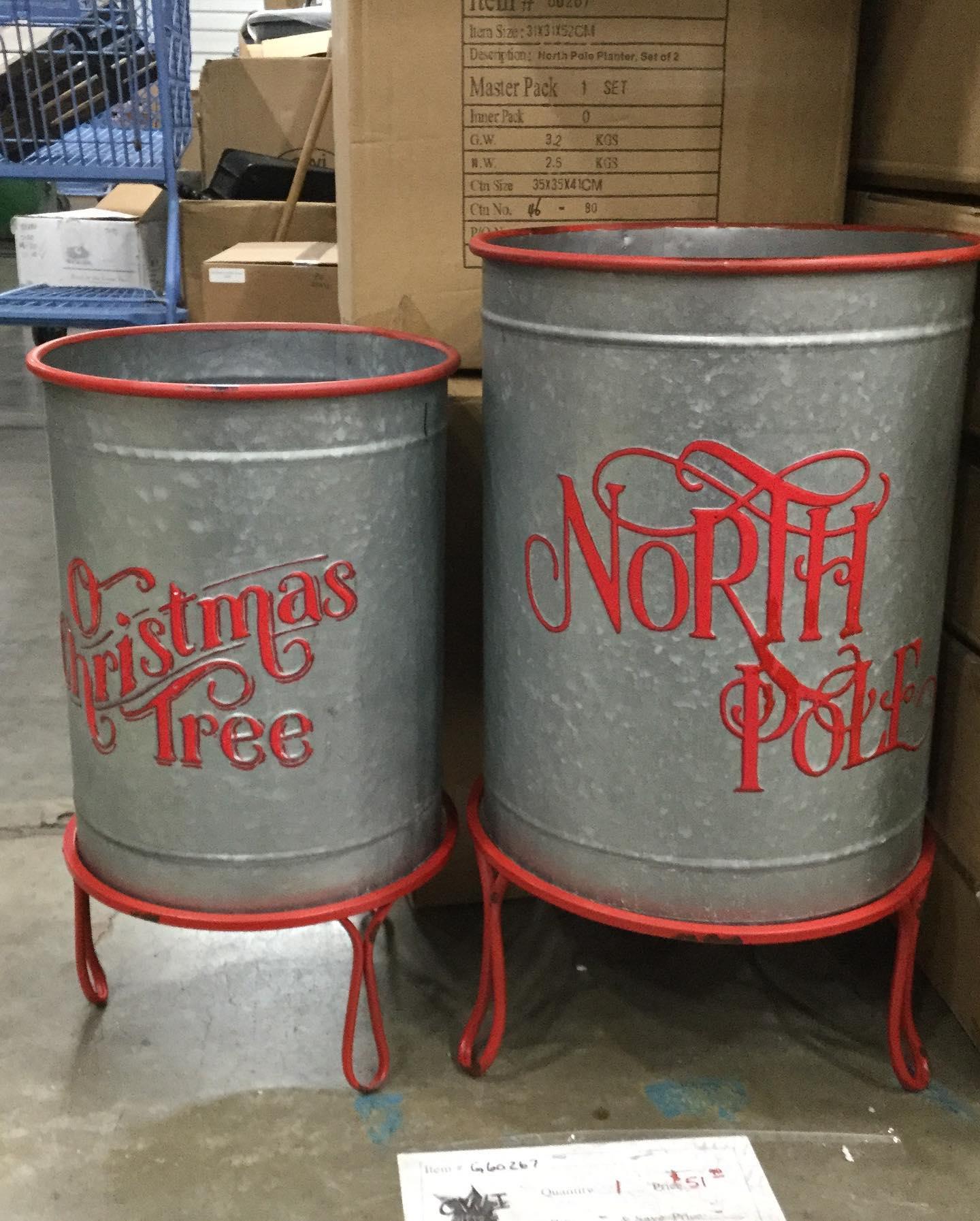 10” Galvanized Metal “Pumpkin Patch Farms” Buckets with Handles