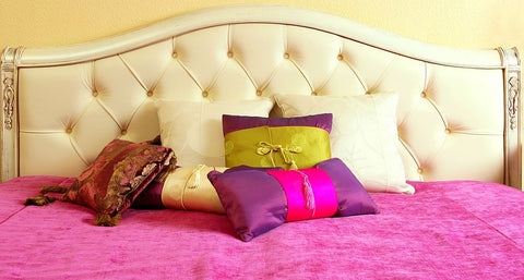 cushion with bed purple