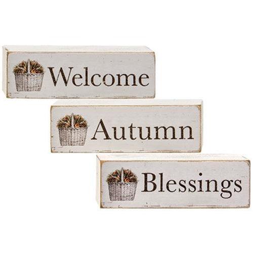 Welcome Autumn Blessing Block 3 asstd