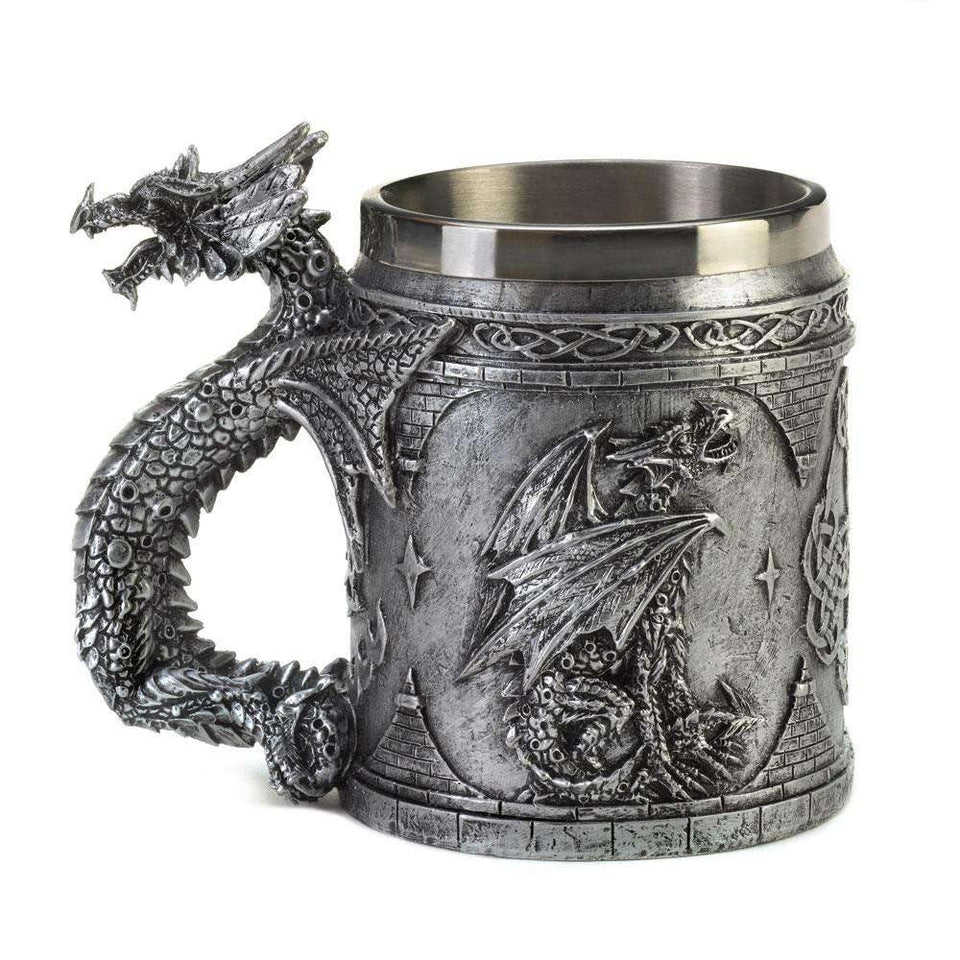 dragon stainless steel travel mug