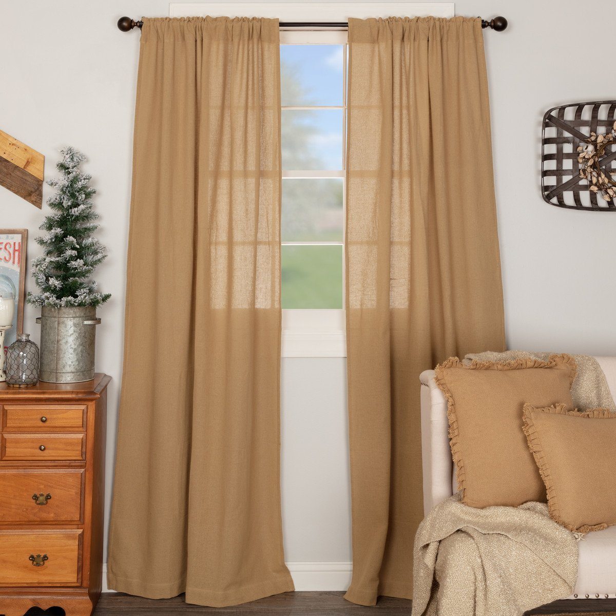 Country Style burlap Curtain
