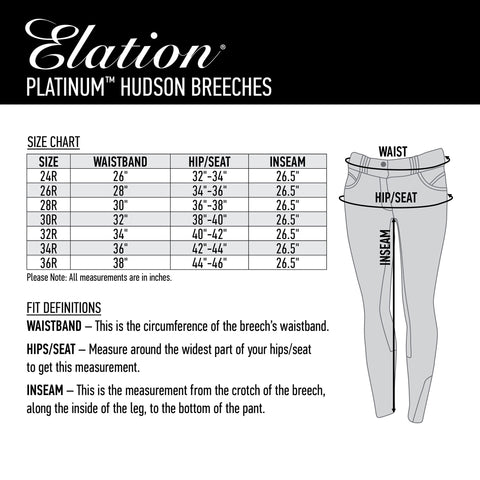 Breeches Size Chart