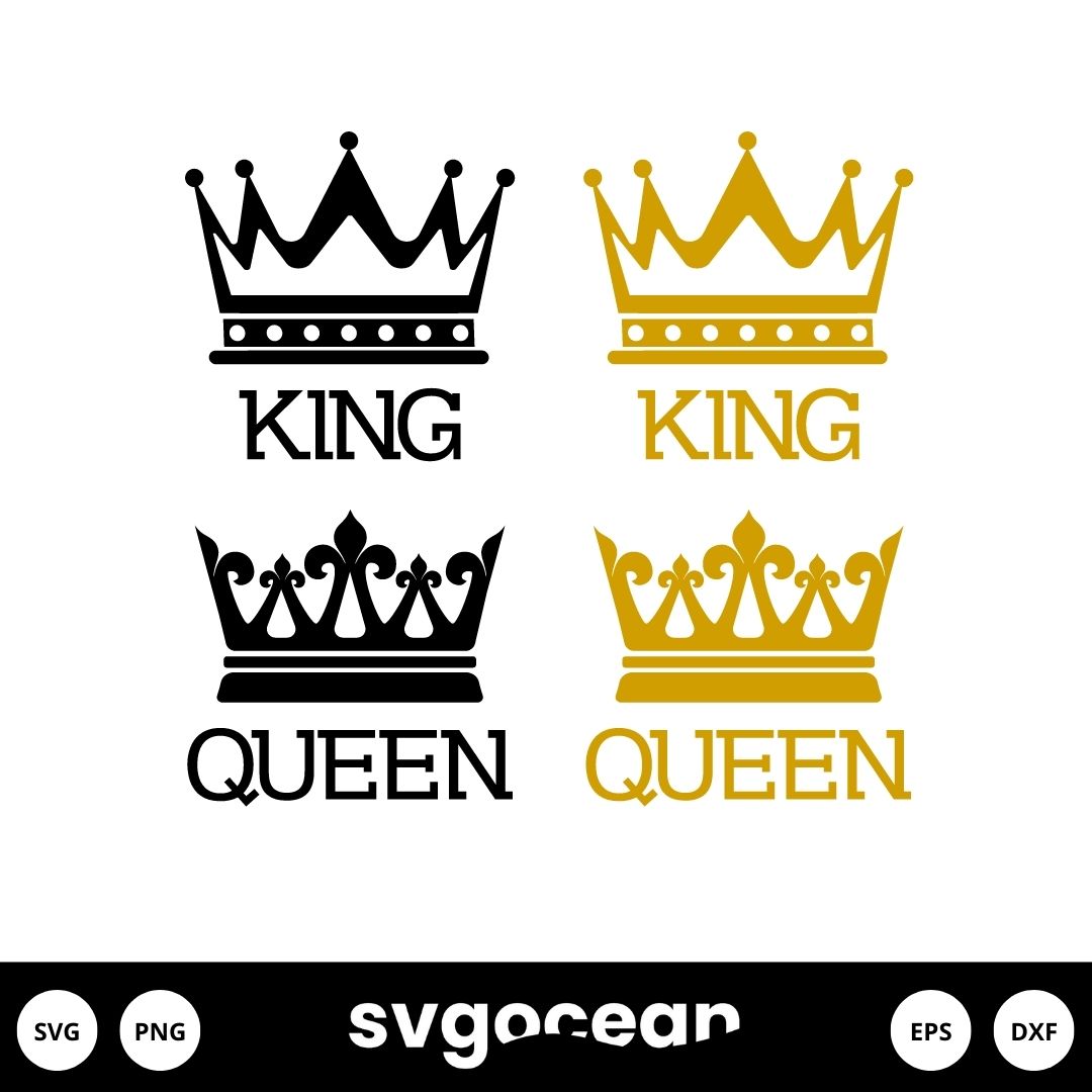 King And Queen Crowns SVG, svgocean