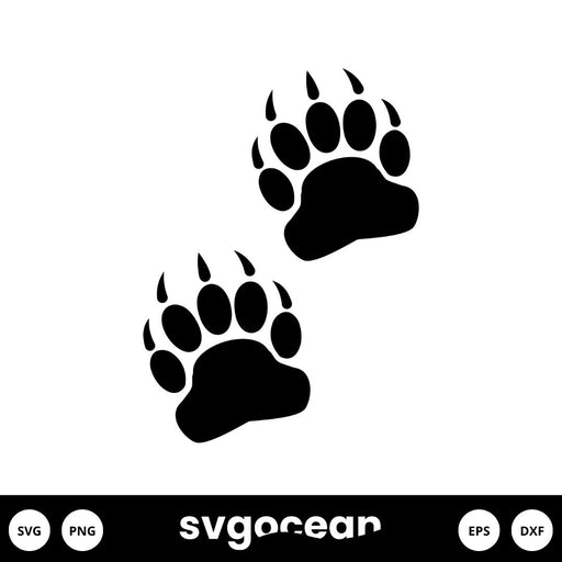 Bear Paws Svg - Svg Ocean