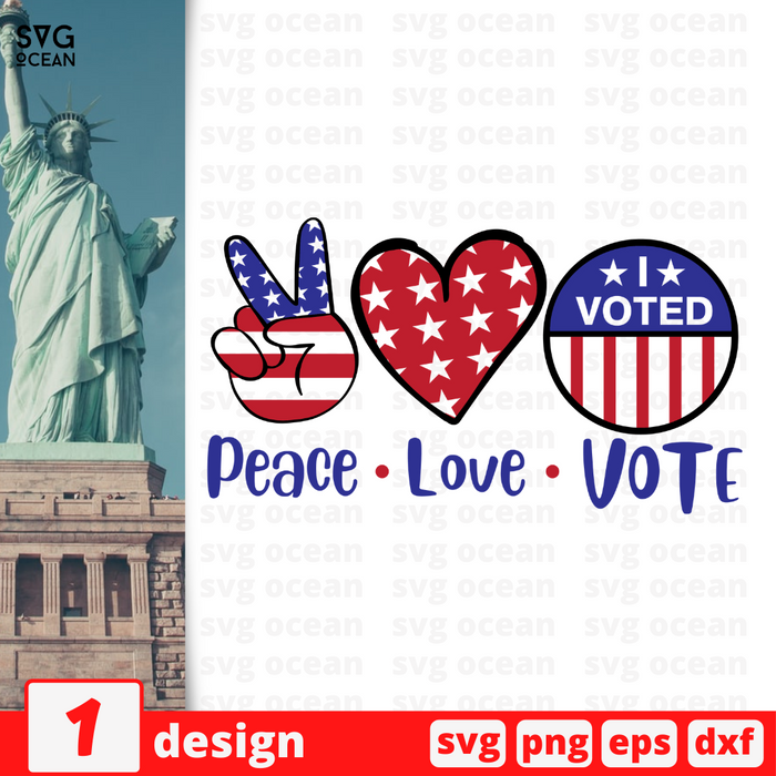 Free Free 324 Peace Love Vote Svg SVG PNG EPS DXF File