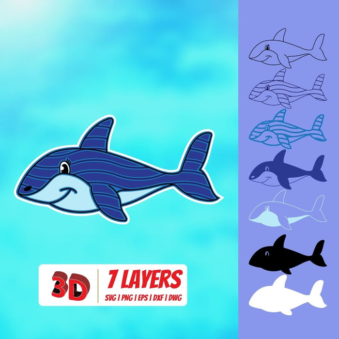 Download 3d Shark Svg Cut File Vector For Instant Download Svg Ocean