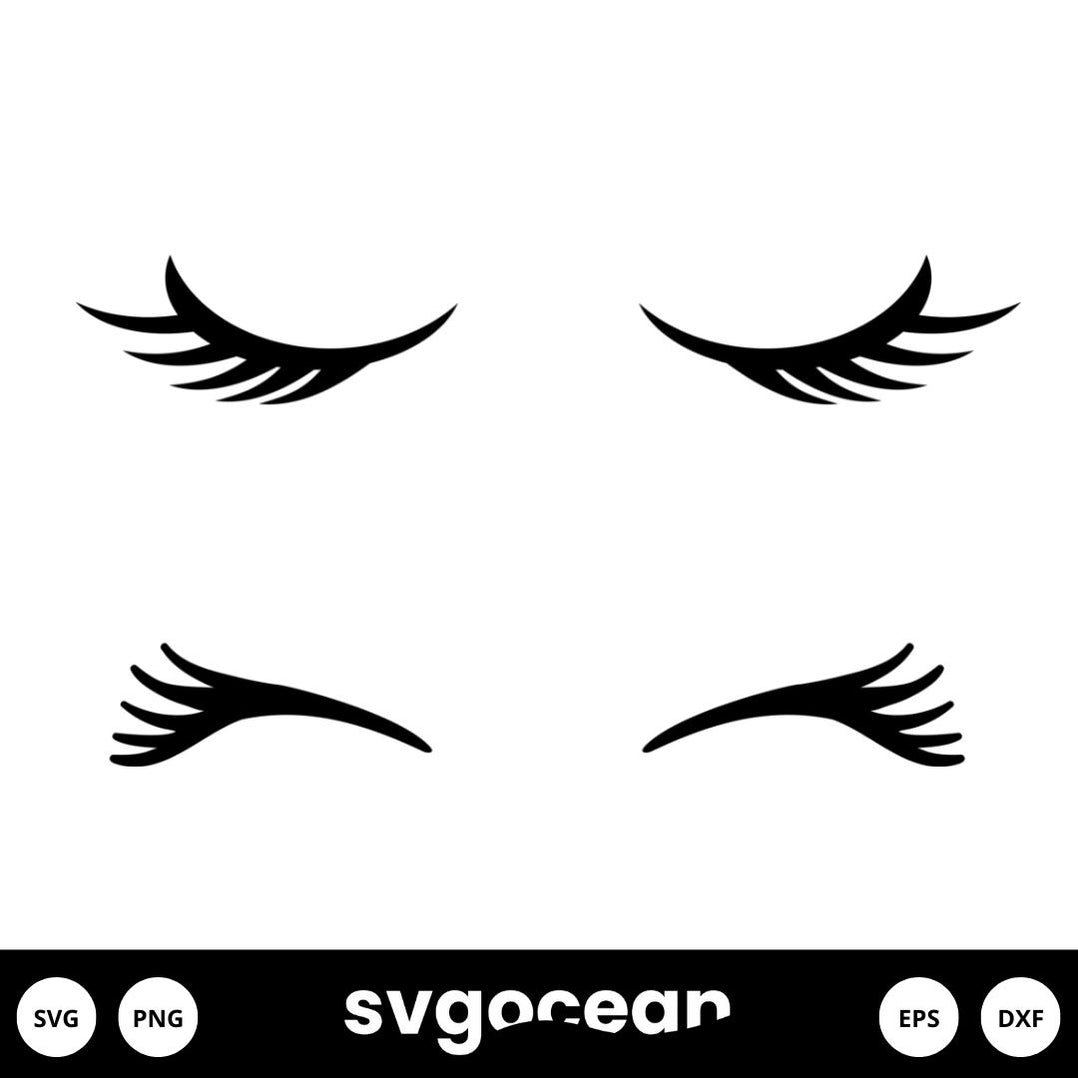 Unicorn Eyelashes SVG vector for instant download - Svg Ocean — svgocean