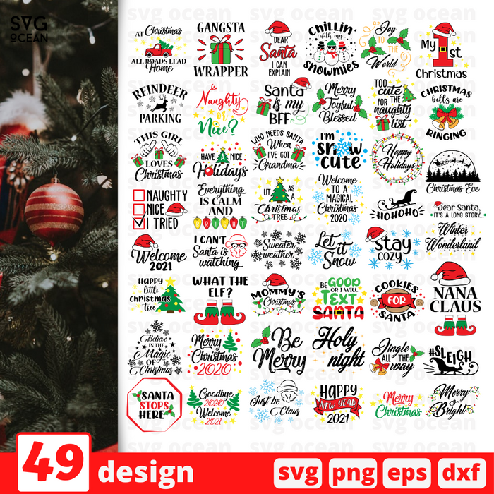 Download Christmas Svg Bundle For Instant Download Svg Ocean