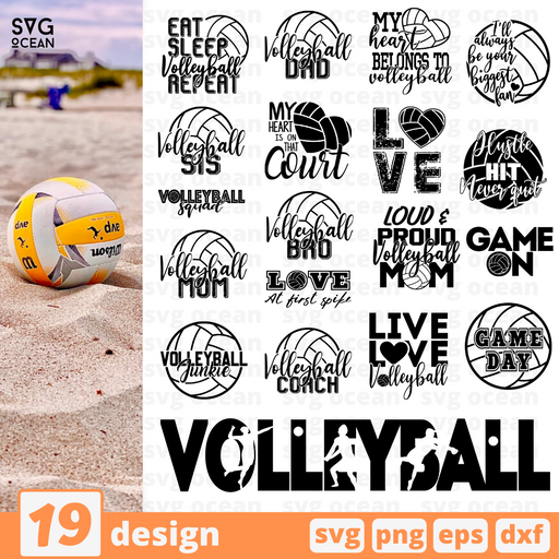 Download Volleyball Svg Bundle Vector For Instant Download Svg Ocean