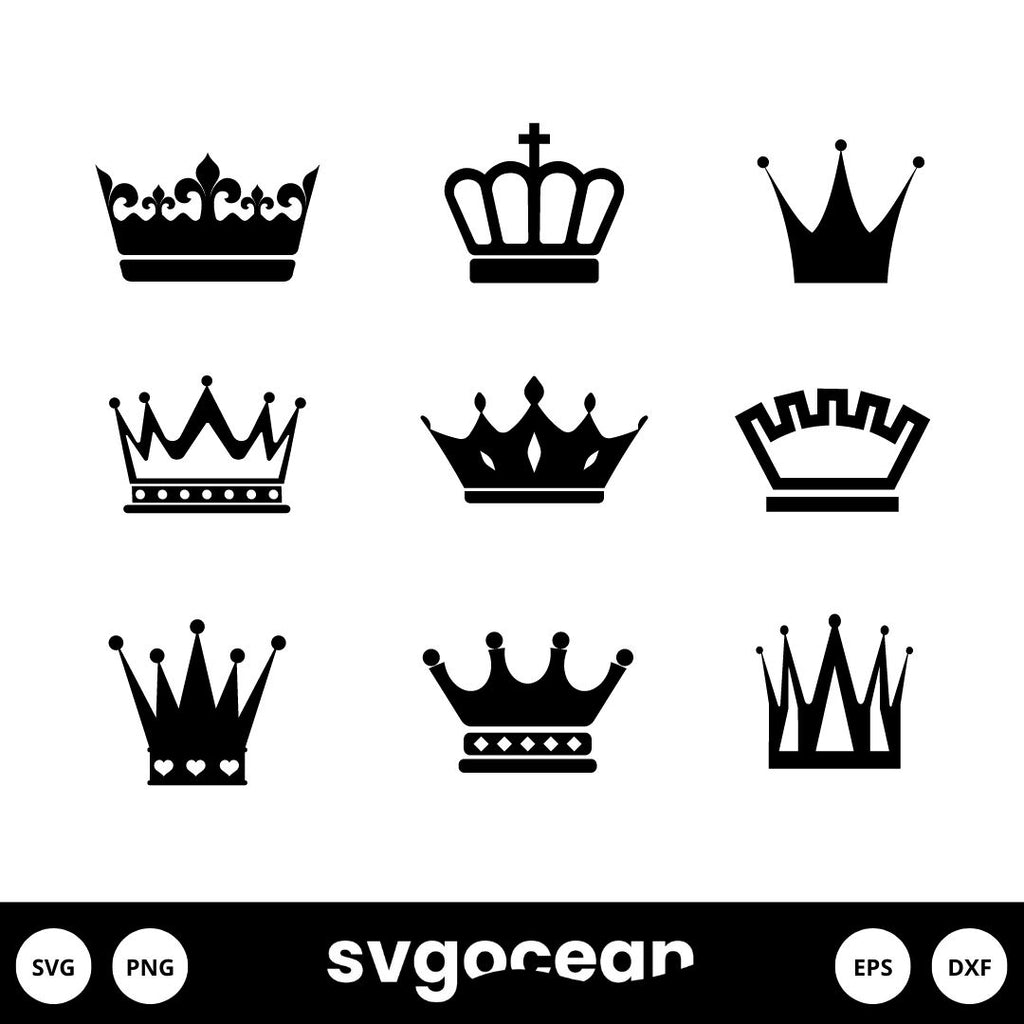 Crown SVG Cut Files - Free Download — svgocean