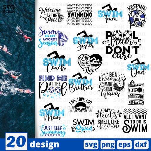 Download Swimming Quotes Svg Bundle Vector For Instant Download Svg Ocean