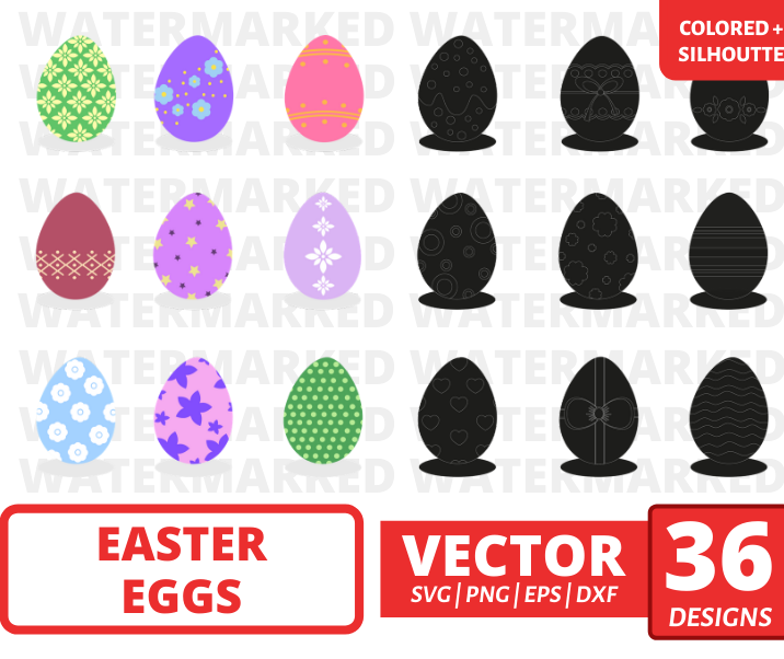 Easter Eggs Svg Bundle Vector For Instant Download Svg Ocean