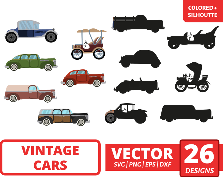Download Vintage Cars Svg Bundle Vector For Instant Download Svg Ocean