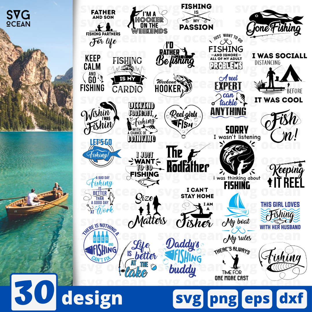 Download Fishing Svg Bundle Vector For Instant Download Svg Ocean