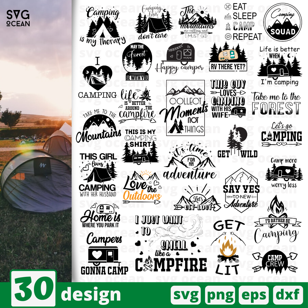 Download Camp Svg Bundle Vector For Instant Download Svg Ocean