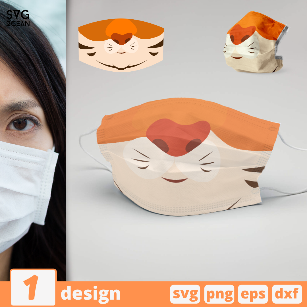 Download Funny Tiger Face Mask Vector Pattern For Instant Download Svg Ocean