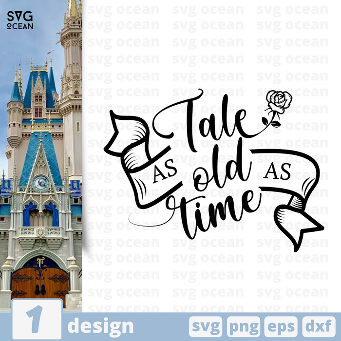 Download Free Tale As Old As Time Svg File For Cricut Svg Ocean