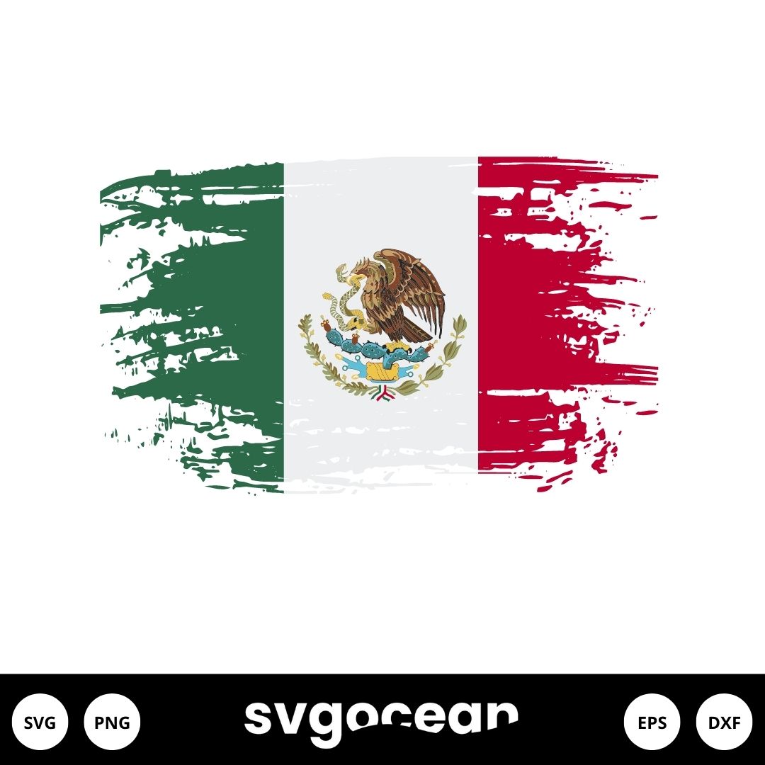 Mexican Flag SVG Free vector for instant download - Svg Ocean — svgocean