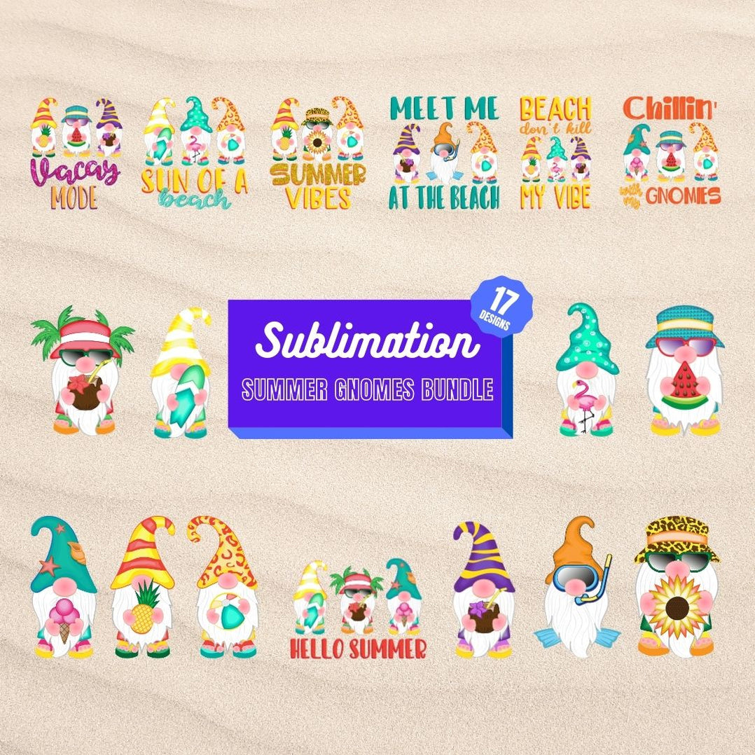 Download Summer Gnomes Sublimation Bundle vector for instant ...