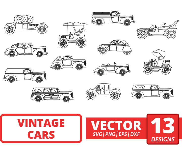 Download Vintage Cars Svg Bundle Vector For Instant Download Svg Ocean